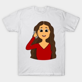 Chatty Character Illustration T-Shirt